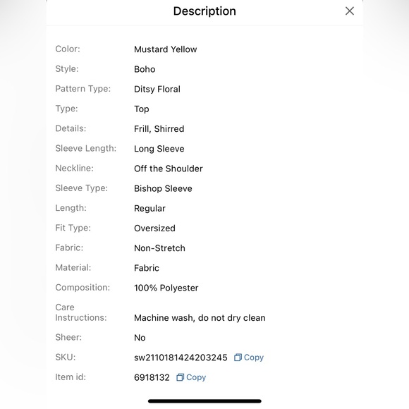 ☀️BNWOT Floral Print Frill Trim Off Shoulder Lantern Sleeve Blouse! - Picture 3 of 5